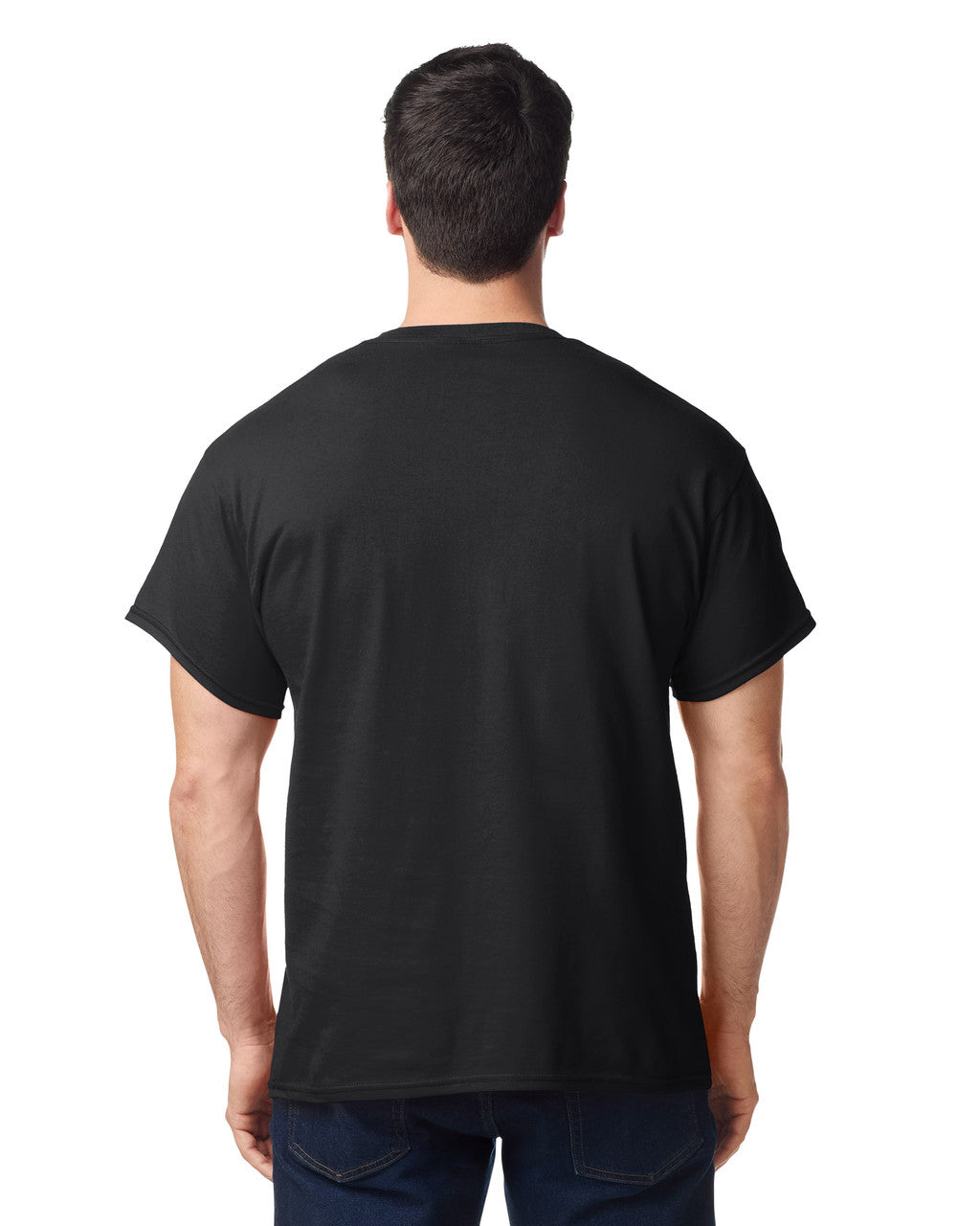Gildan G500 Heavy Cotton T-Shirt - Black - model side