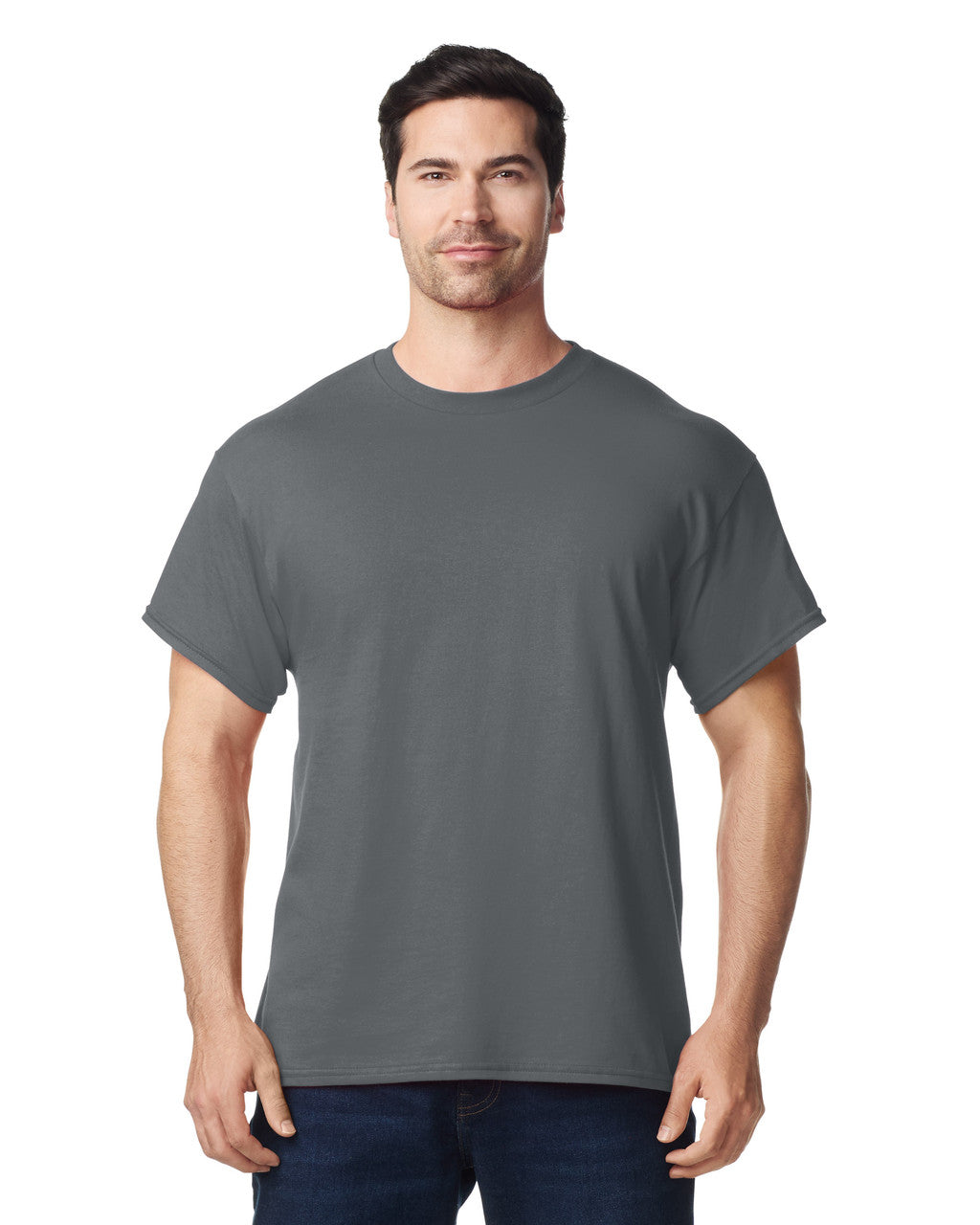 Gildan G500 Heavy Cotton T-Shirt - Charcoal - model front