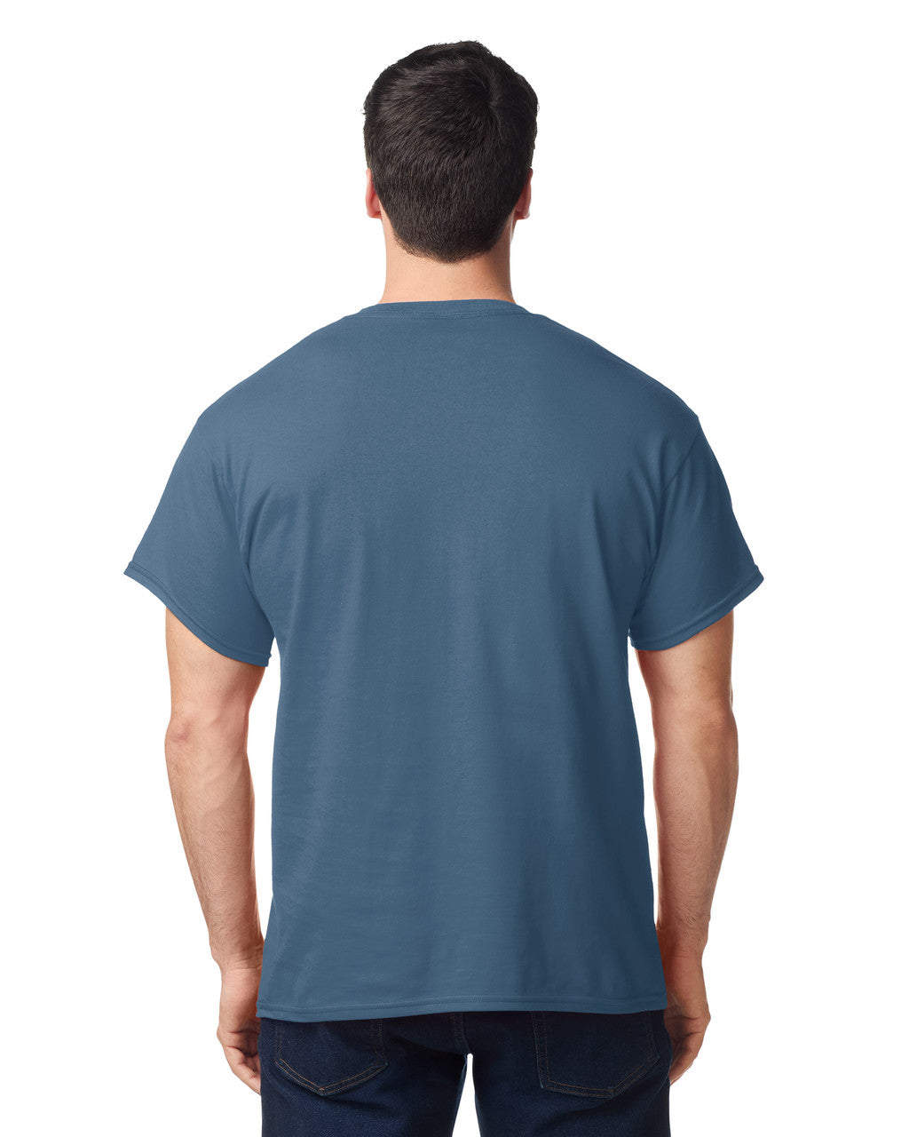Gildan G500 Heavy Cotton T-Shirt - Indigo Blue - model back