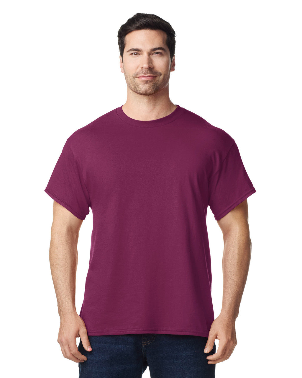 Gildan G500 Heavy Cotton T-Shirt - Maroon - model front