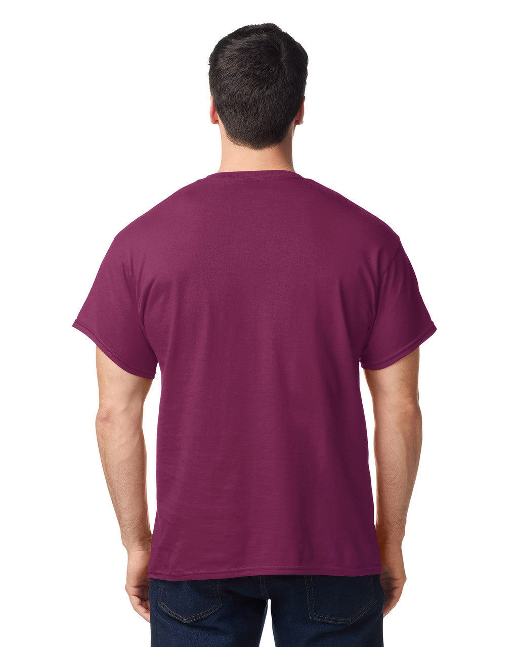 Gildan G500 Heavy Cotton T-Shirt - Maroon - model back
