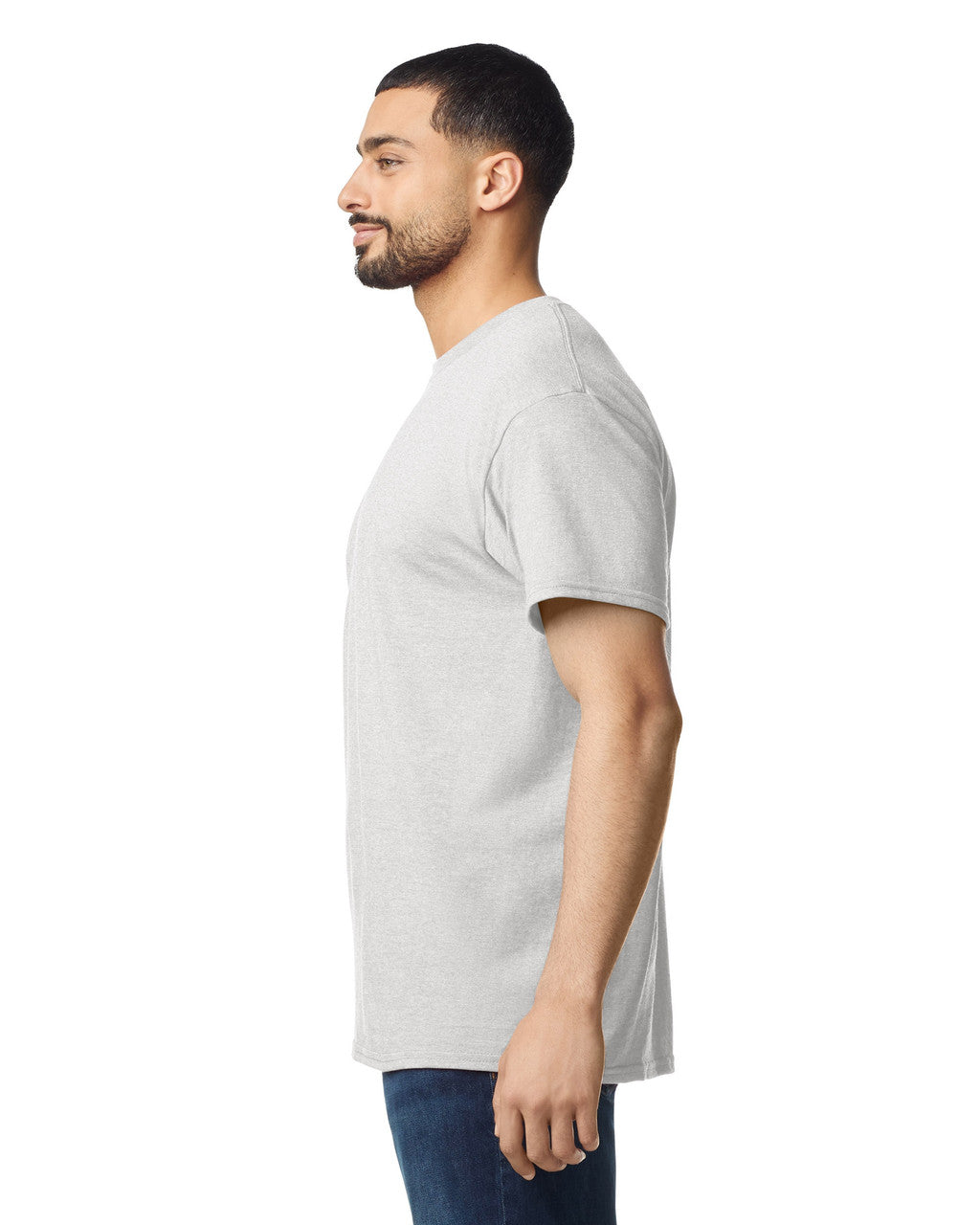 Gildan G500 Heavy Cotton T-Shirt - Ash - model side