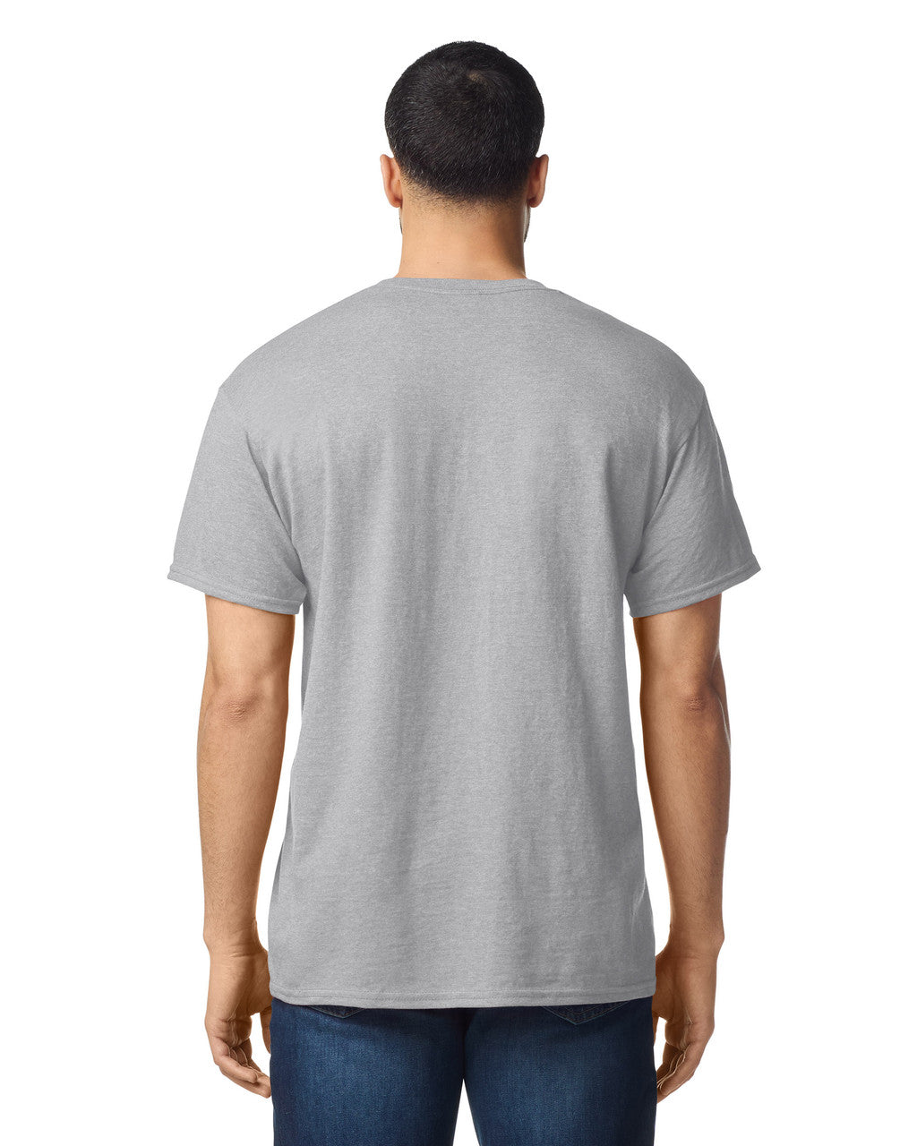 Gildan G500 Heavy Cotton T-Shirt - Sport Grey - model back