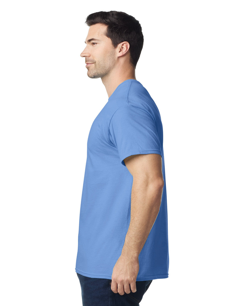 Gildan G500 Heavy Cotton T-Shirt - Carolina Blue - model side