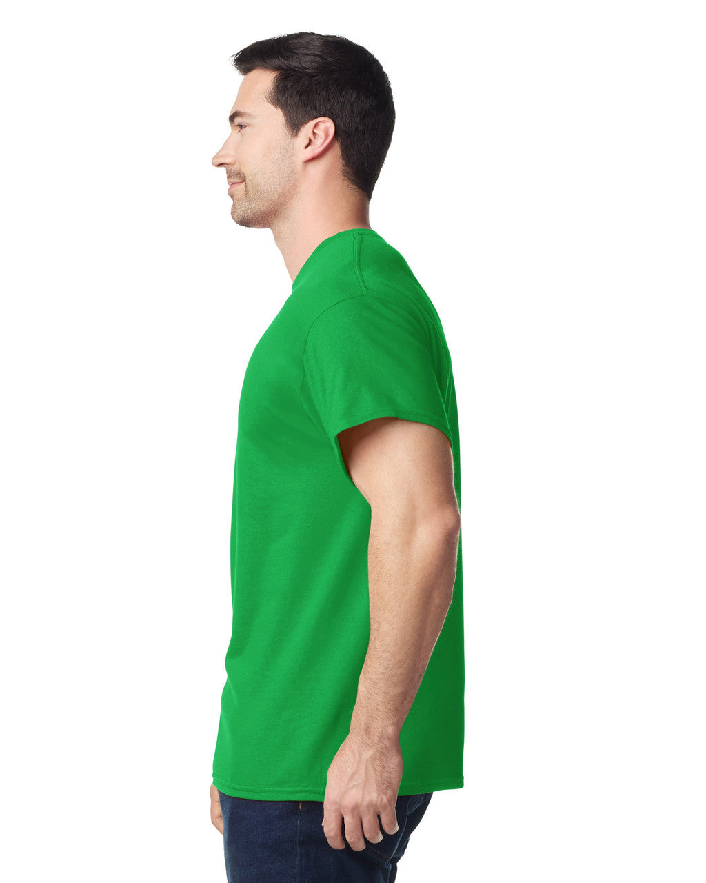 Gildan G500 Heavy Cotton T-Shirt - Irish Green - model side