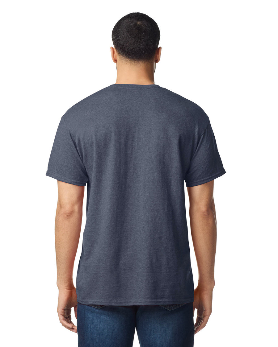 Gildan G500 Heavy Cotton T-Shirt - Heather Navy - model back