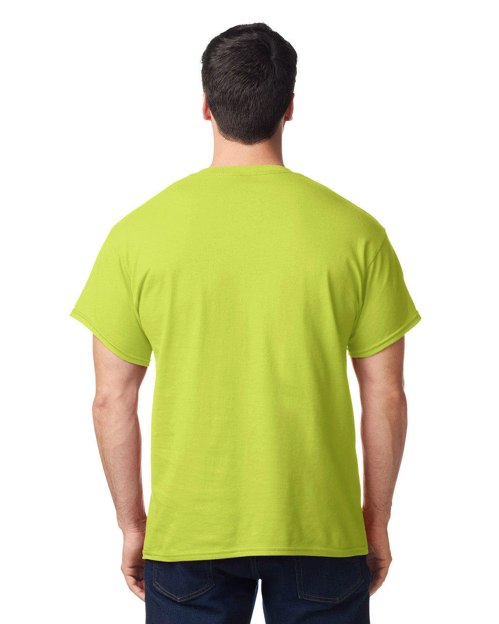 Gildan G500 Heavy Cotton T-Shirt - Safety Green - model back