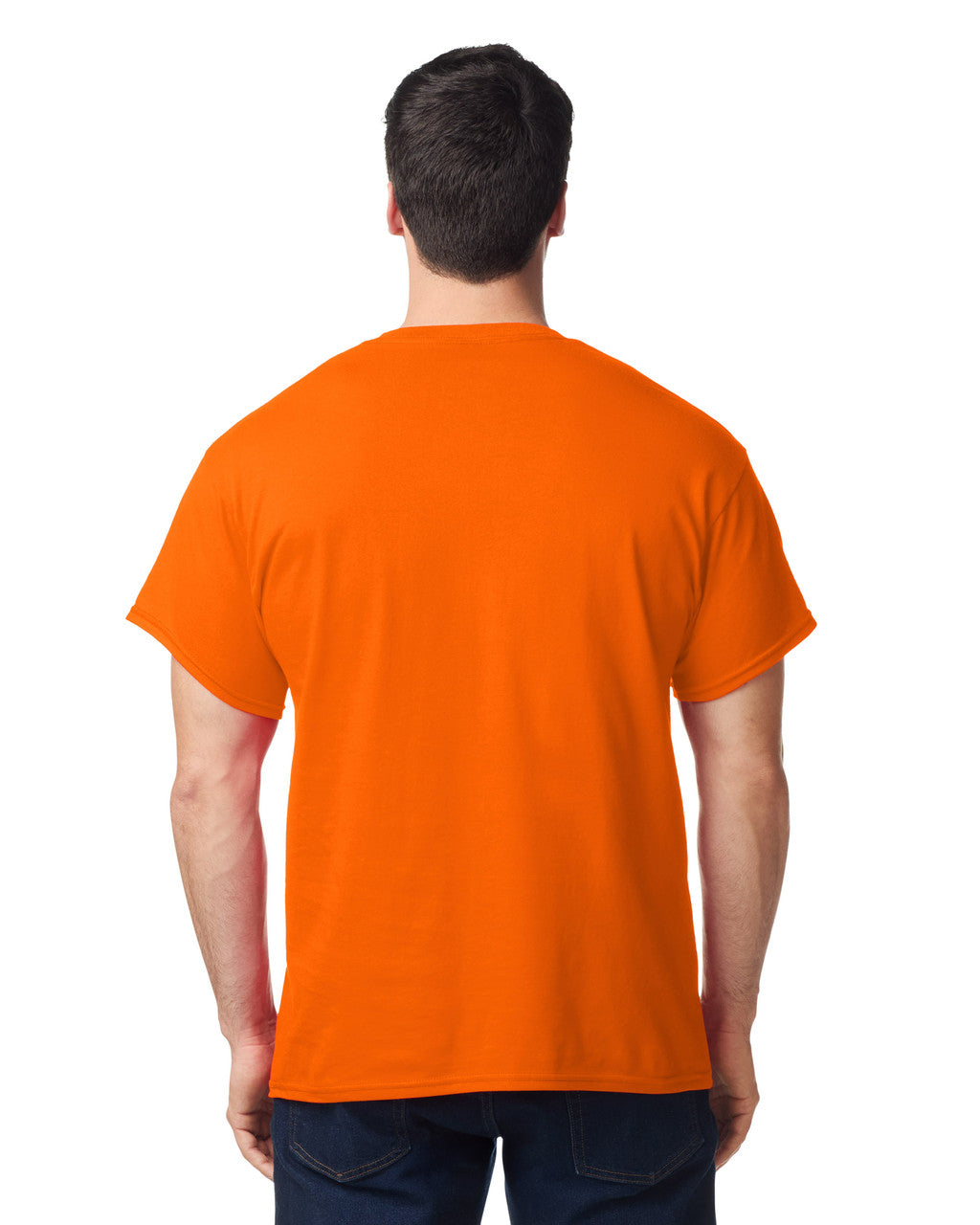 Gildan G500 Heavy Cotton T-Shirt - Safety Orange - model back