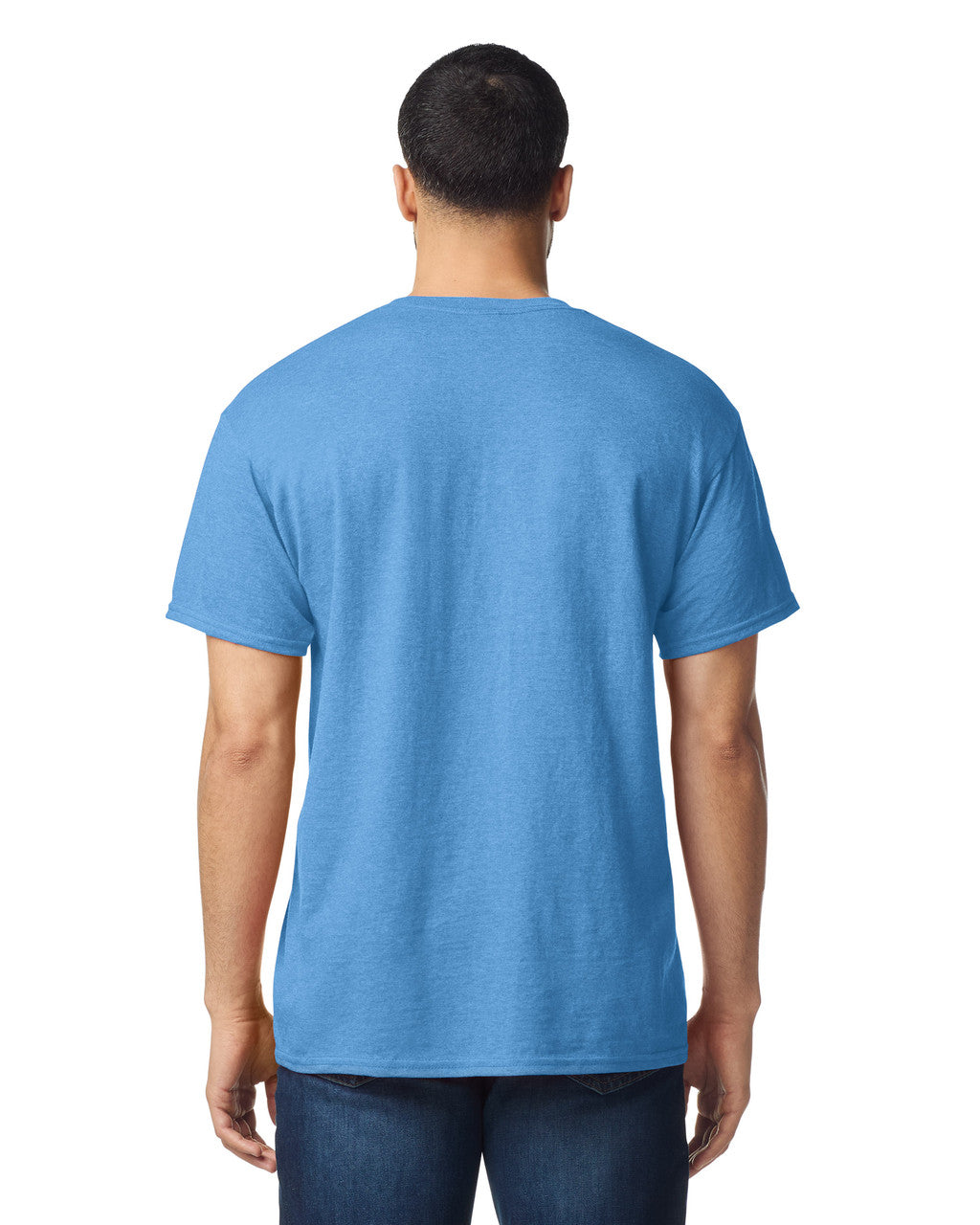 Gildan G500 Heavy Cotton T-Shirt - Heather Sapphire - model back
