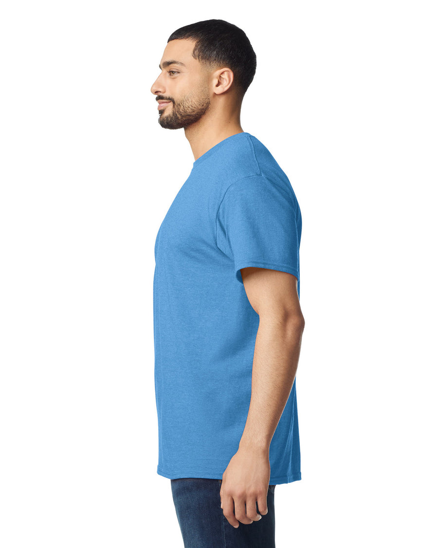 Gildan G500 Heavy Cotton T-Shirt - Heather Sapphire - model side
