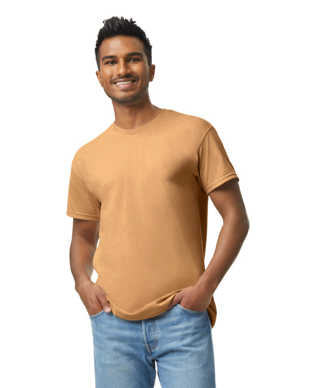 Gildan G500 Heavy Cotton T-Shirt - Old Gold - model front