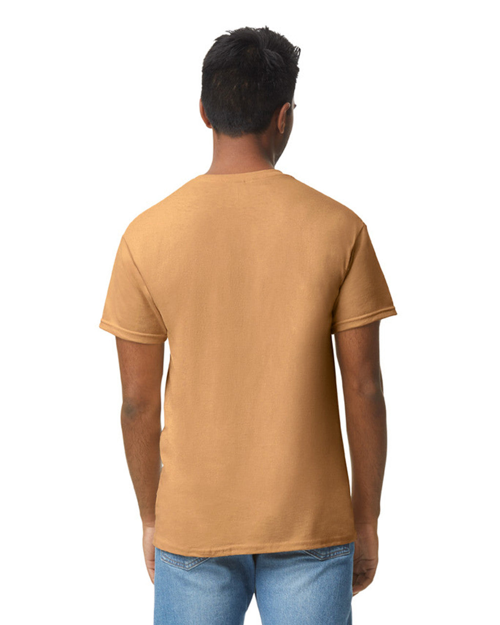 Gildan G500 Heavy Cotton T-Shirt - Old Gold - model back