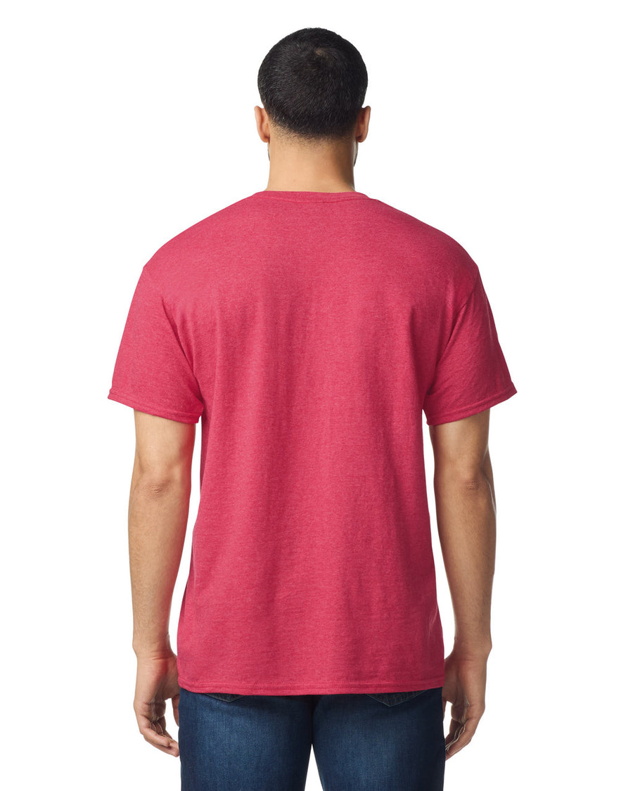 Gildan G500 Heavy Cotton T-Shirt - Heather Red - model back