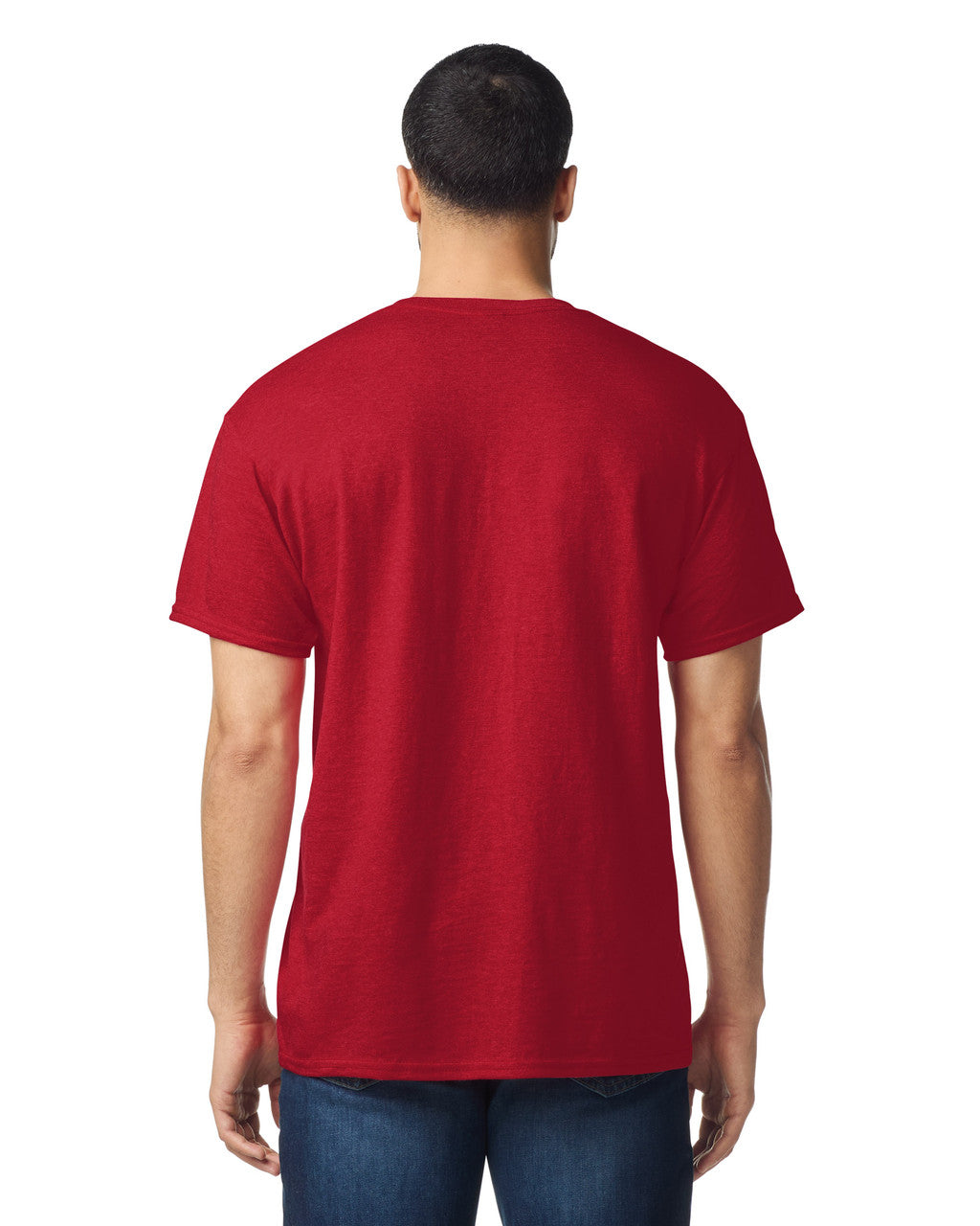 Gildan G500 Heavy Cotton T-Shirt - Antique Cherry Red - model back