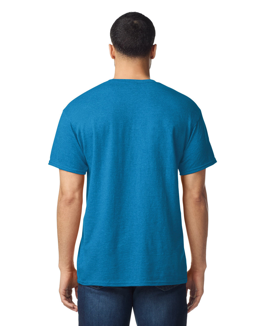 Gildan G500 Heavy Cotton T-Shirt - Antique Sapphire - model back