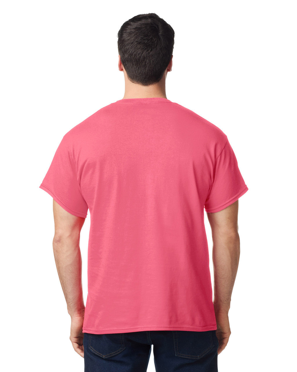 Gildan G500 Heavy Cotton T-Shirt - Coral Silk - model back