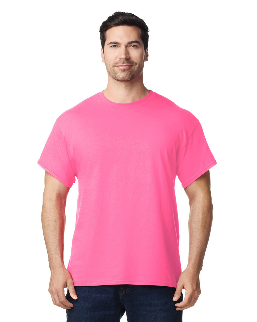 Gildan G500 Heavy Cotton T-Shirt - Safety Pink - model front