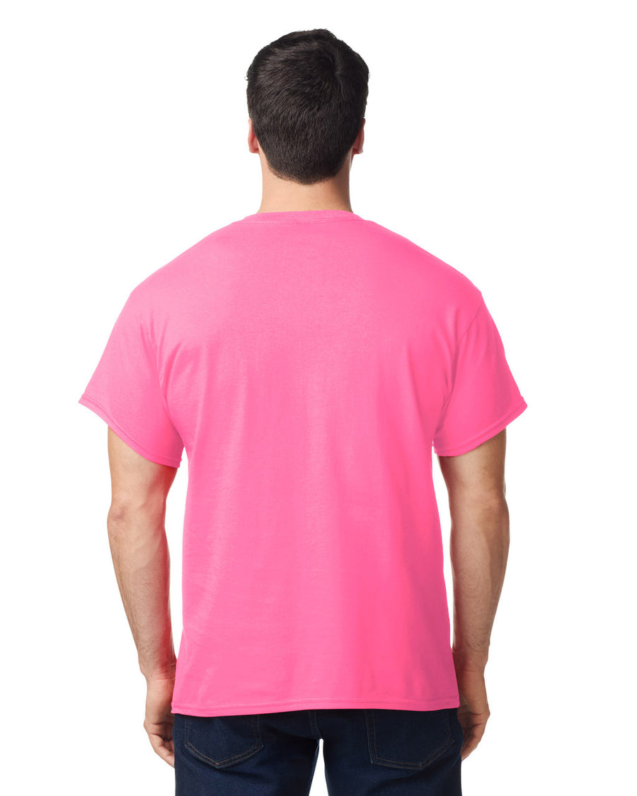 Gildan G500 Heavy Cotton T-Shirt - Safety Pink - model back