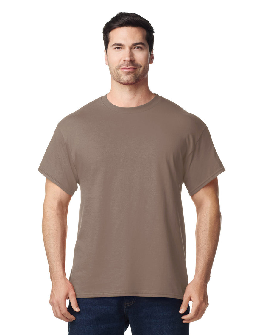 Gildan G500 Heavy Cotton T-Shirt - Brown Savana - model front