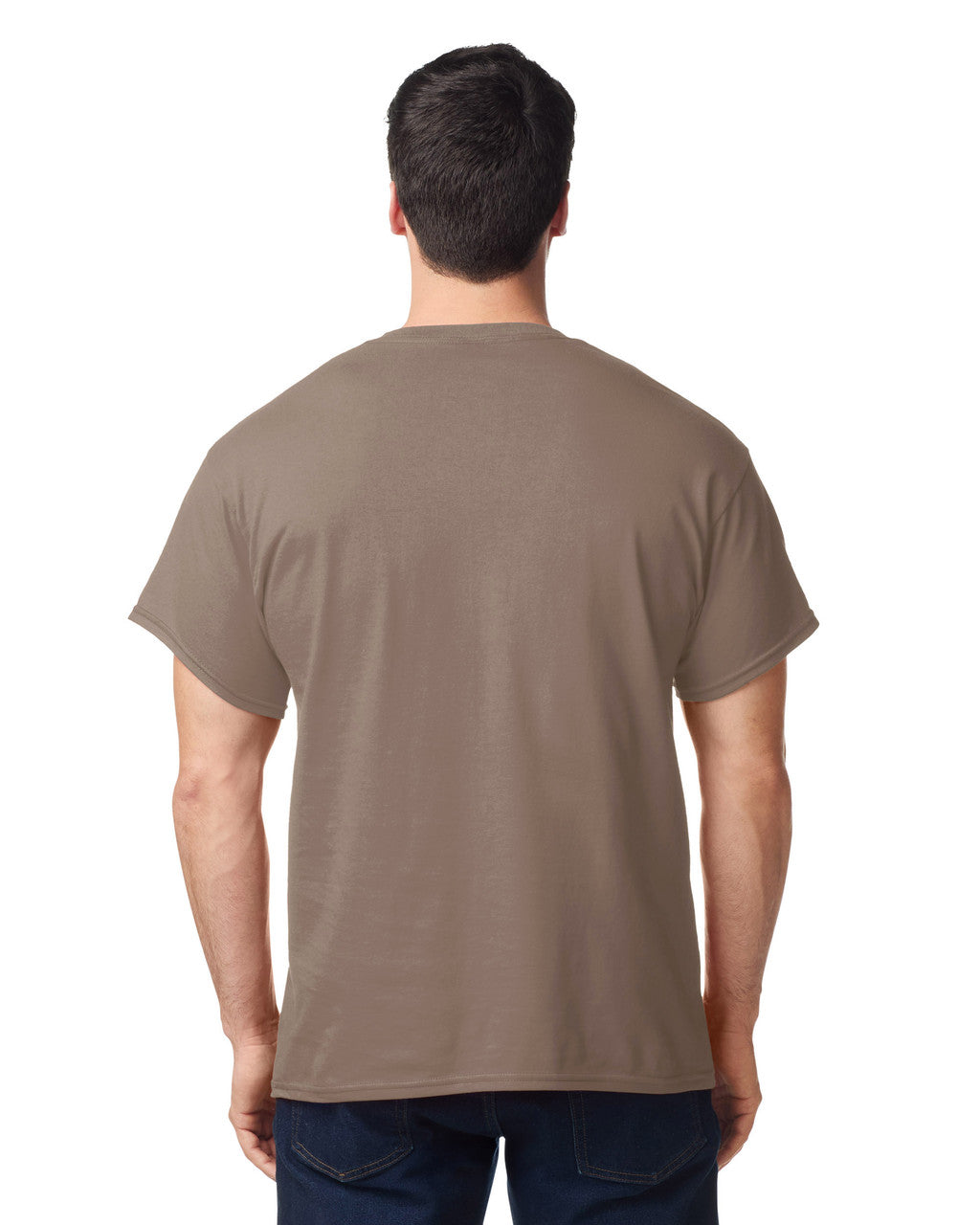 Gildan G500 Heavy Cotton T-Shirt - Brown Savana - model back