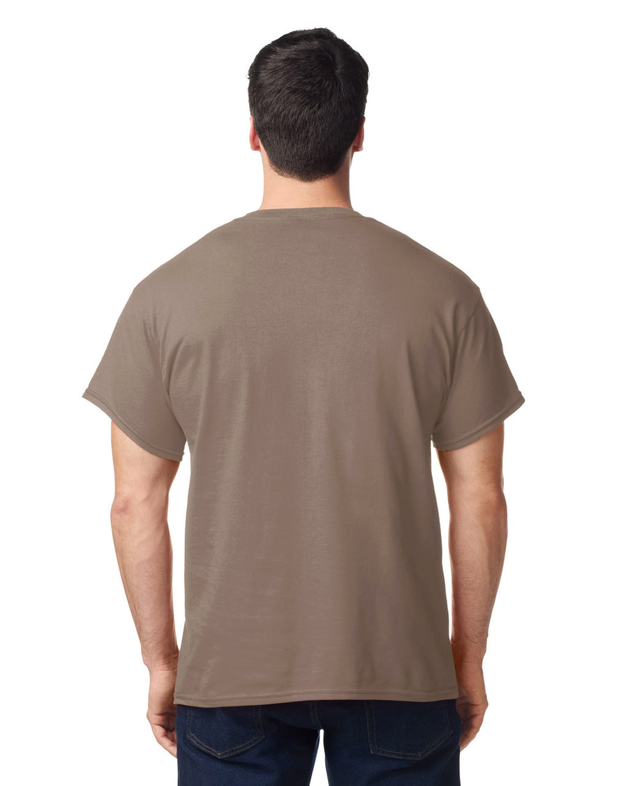 Gildan G500 Heavy Cotton T-Shirt - Brown Savana - model back