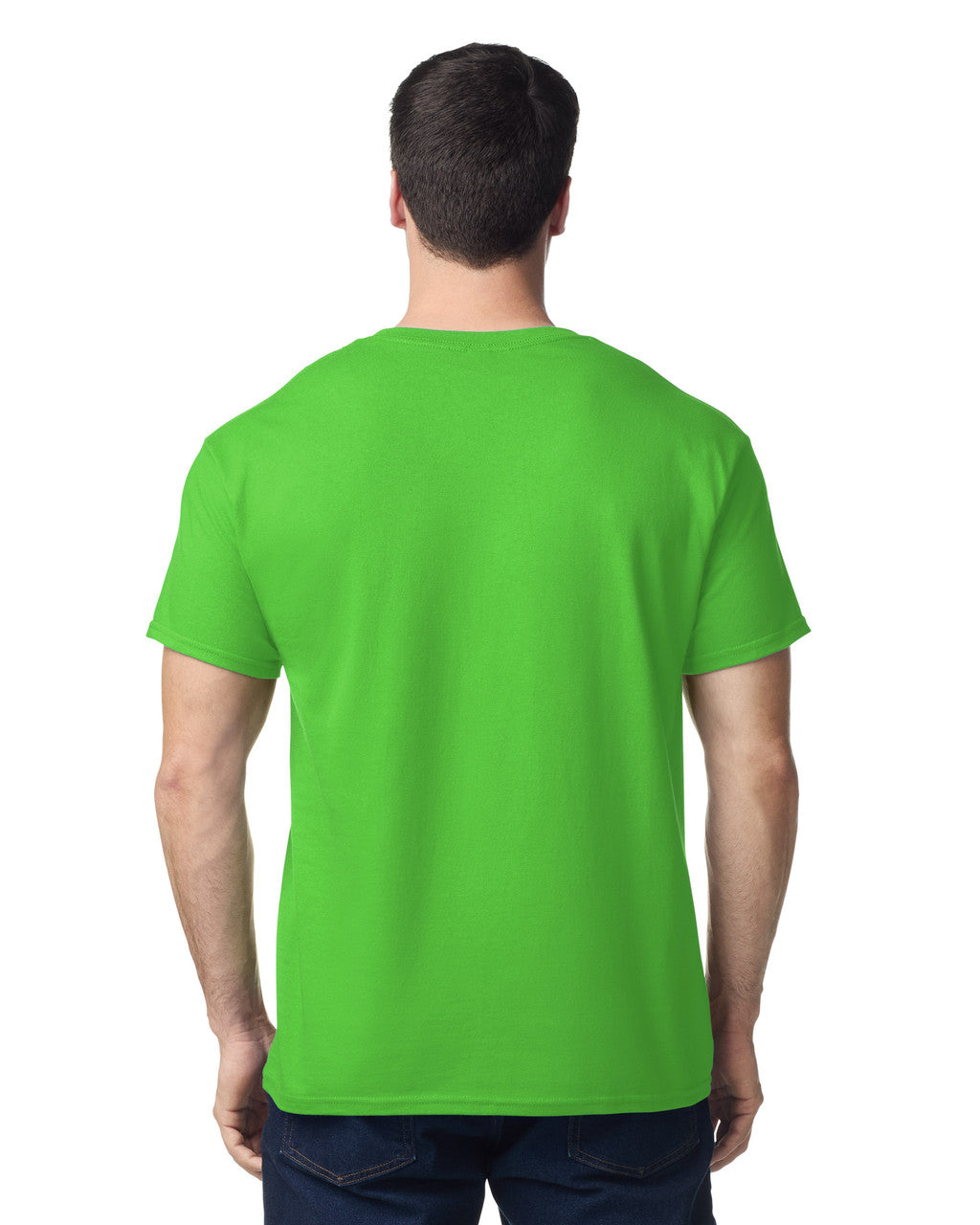 Gildan G500 Heavy Cotton T-Shirt - Electric Green - model back