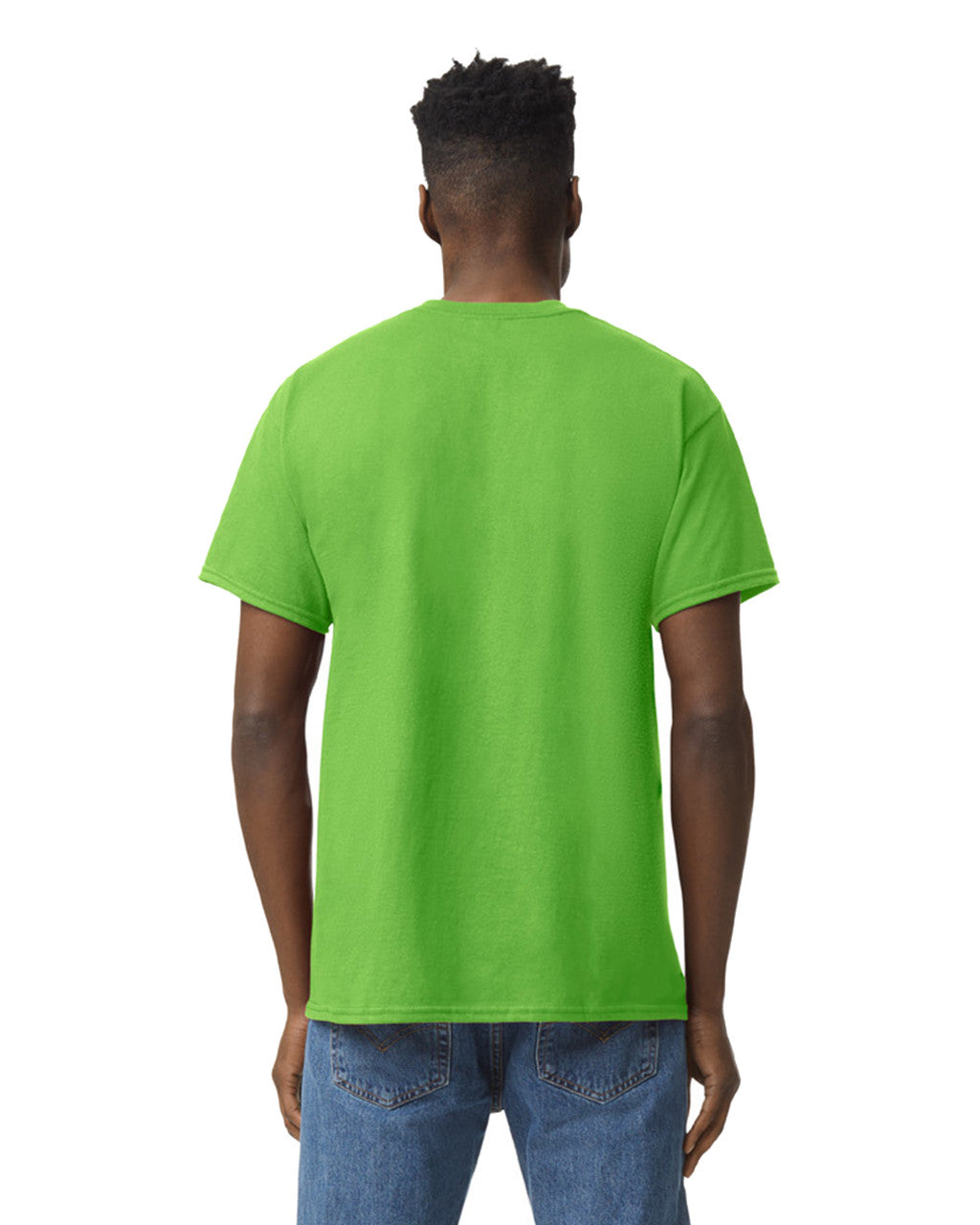 Gildan G500 Heavy Cotton T-Shirt - Neon Green - model back