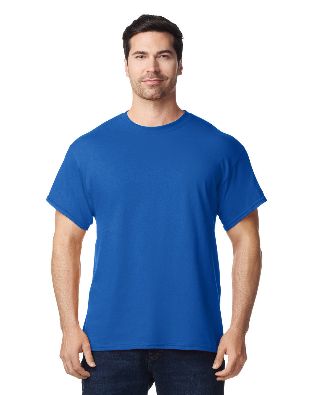 Gildan G500 Heavy Cotton T-Shirt - Neon Blue - model front