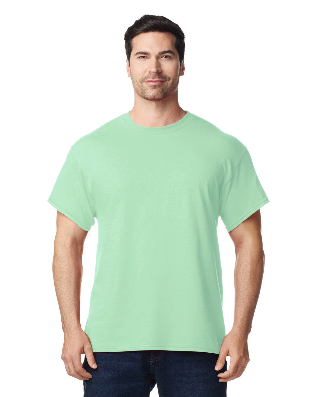 Gildan G500 Heavy Cotton T-Shirt - Mint Green - model front