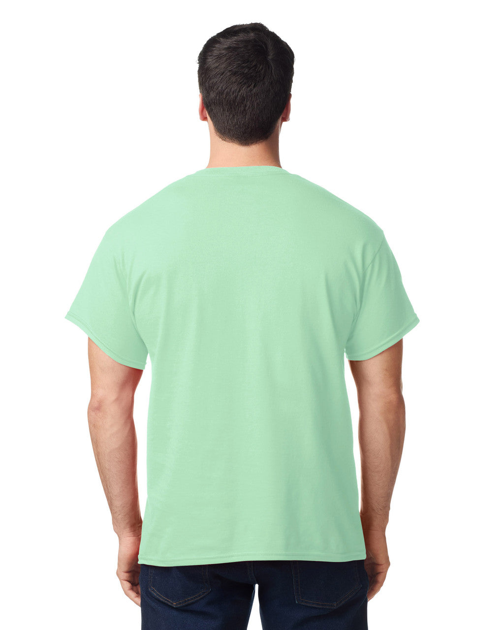 Gildan G500 Heavy Cotton T-Shirt - Mint Green - model back