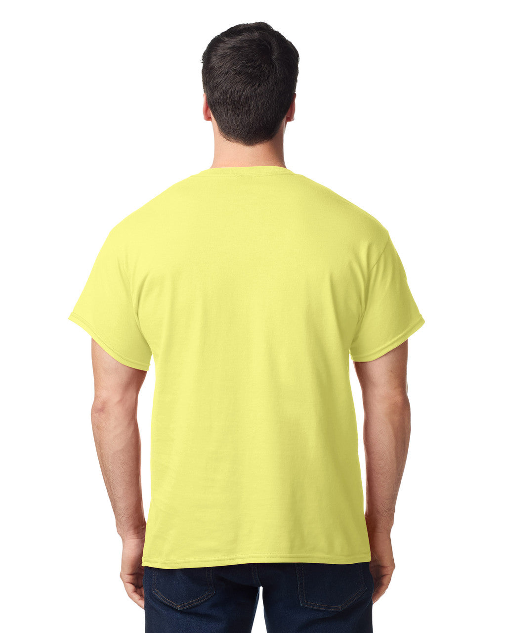 Gildan G500 Heavy Cotton T-Shirt - Cornsilk - model back