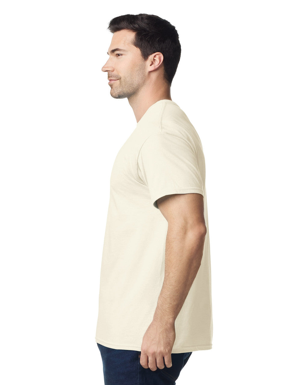Gildan G500 Heavy Cotton T-Shirt - Off White - model side