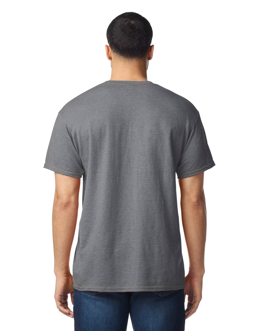 Gildan G500 Heavy Cotton T-Shirt - Graphite Heather - model back