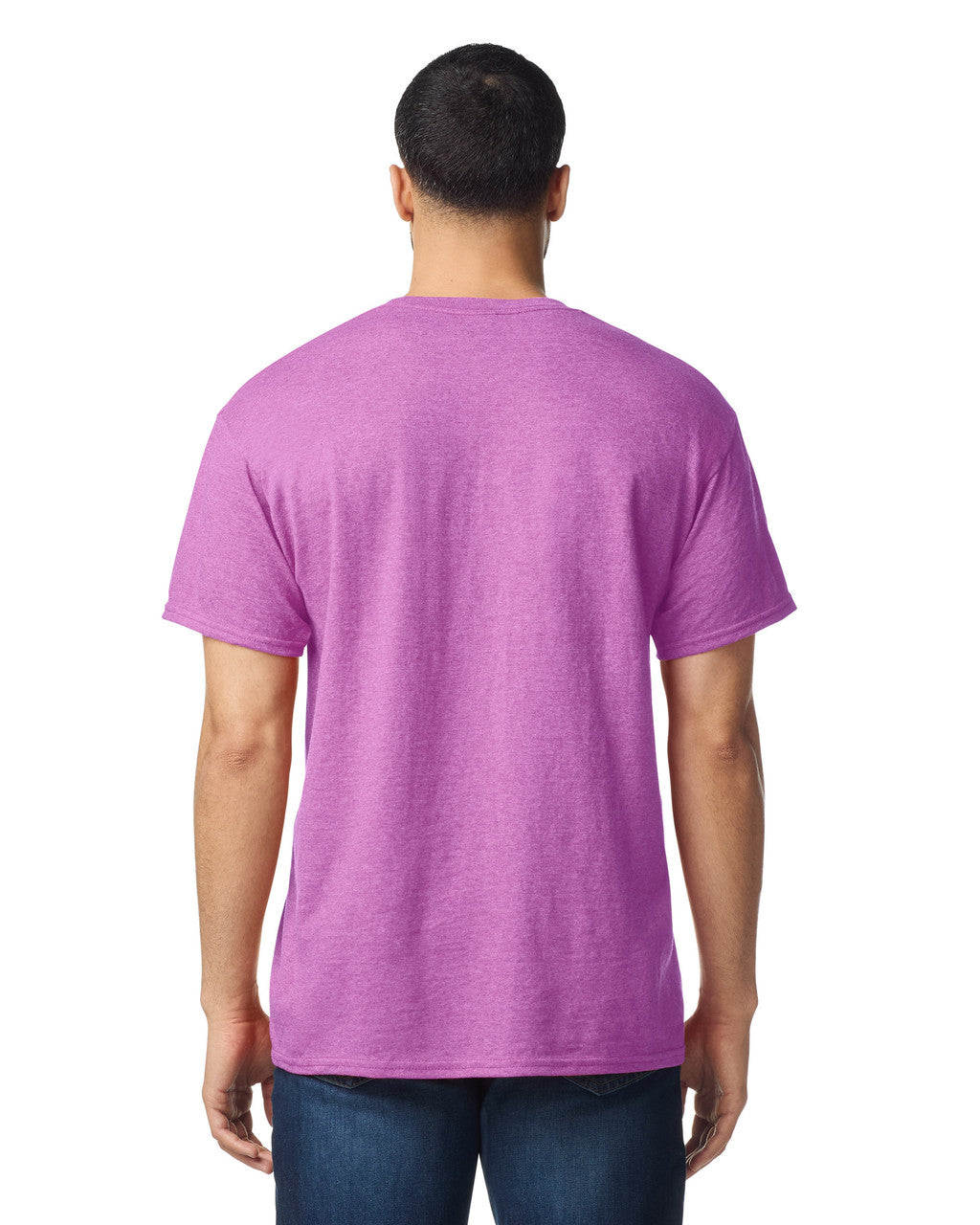 Gildan G500 Heavy Cotton T-Shirt - Heather Radiant Orchid - model back