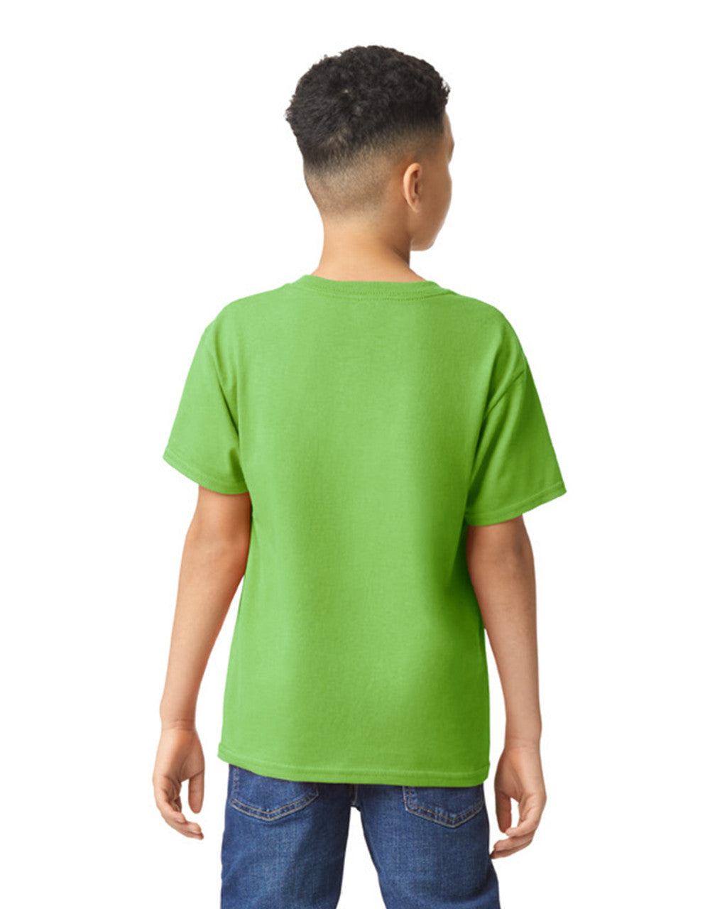 Gildan 5000B Youth Heavy Cotton T-Shirt - Lime - model back