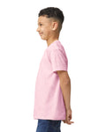 Gildan 5000B Youth Heavy Cotton T-Shirt - Light Pink - model side