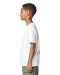 Gildan 5000B Youth Heavy Cotton T-Shirt - White - model side