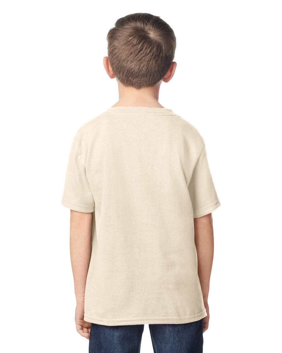 Gildan 5000B Youth Heavy Cotton T-Shirt - Natural - model back