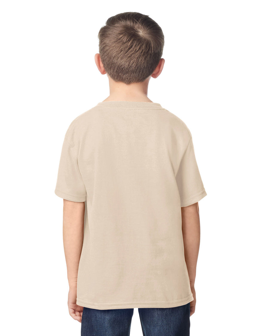 Gildan 5000B Youth Heavy Cotton T-Shirt - Sand - model back