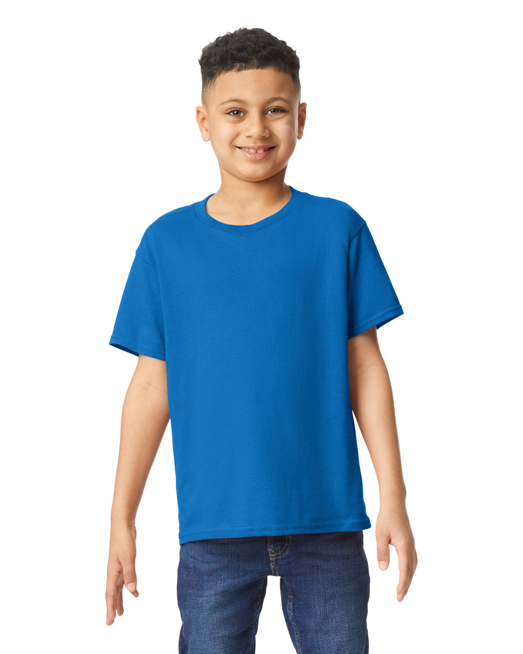 Gildan 5000B Youth Heavy Cotton T-Shirt - Royal - model front