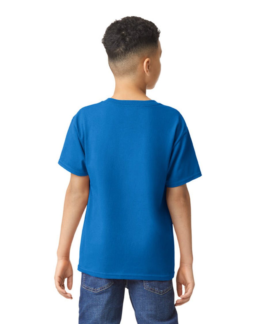 Gildan 5000B Youth Heavy Cotton T-Shirt - Royal - model back