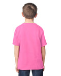 Gildan 5000B Youth Heavy Cotton T-Shirt - Azalea - model back