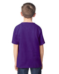 Gildan 5000B Youth Heavy Cotton T-Shirt - Purple - model back