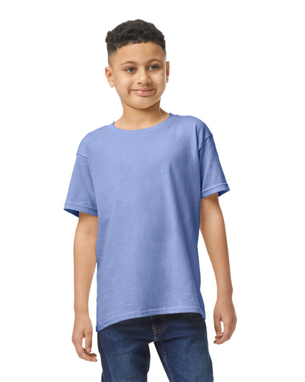 Gildan 5000B Youth Heavy Cotton T-Shirt - Violet - model front