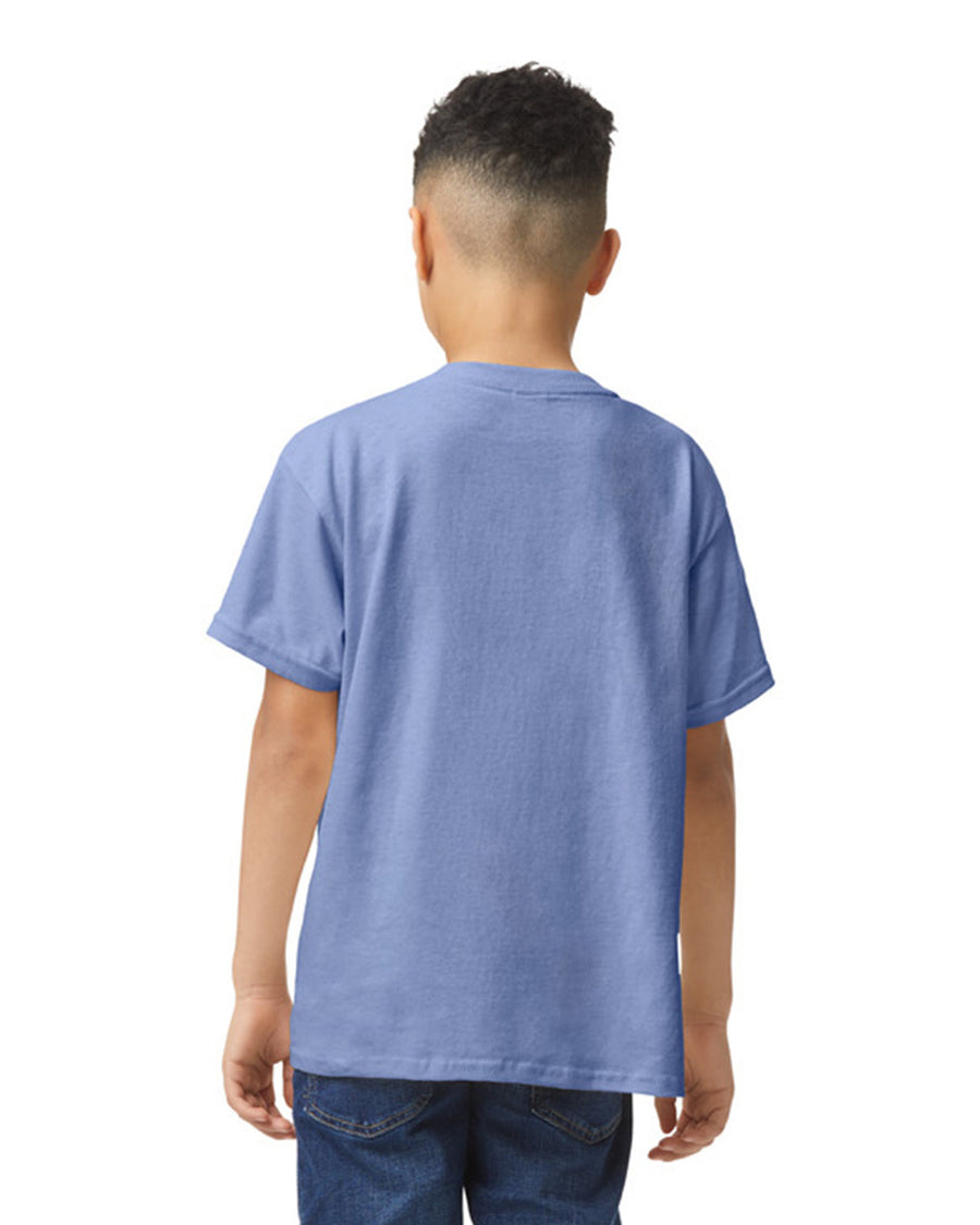 Gildan 5000B Youth Heavy Cotton T-Shirt - Violet - model back