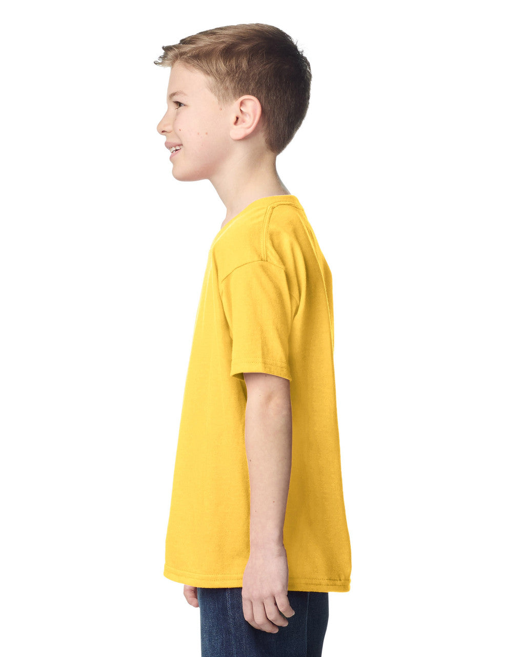 Gildan 5000B Youth Heavy Cotton T-Shirt - Daisy - model side