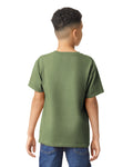 Gildan 5000B Youth Heavy Cotton T-Shirt - Military Green - model back