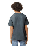 Gildan 5000B Youth Heavy Cotton T-Shirt - Dark Heather - model back