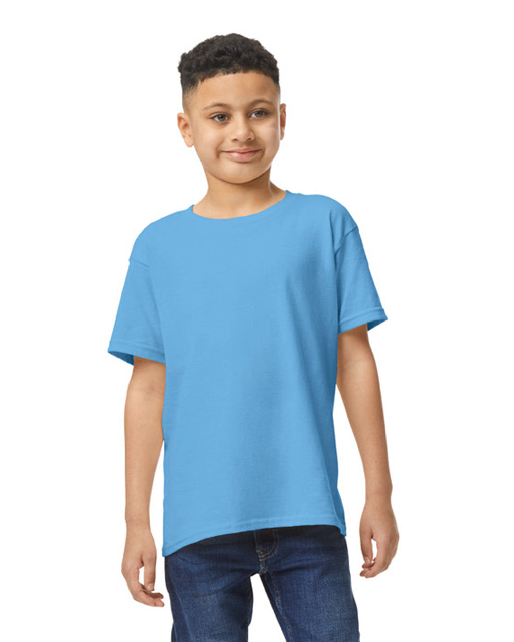 Gildan 5000B Youth Heavy Cotton T-Shirt - Carolina Blue - model front