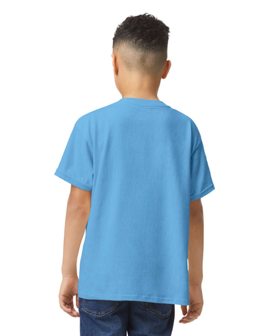 Gildan 5000B Youth Heavy Cotton T-Shirt - Carolina Blue - model back